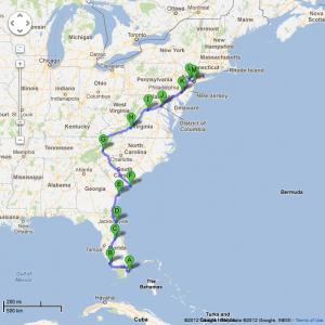 Onze route van 2012
